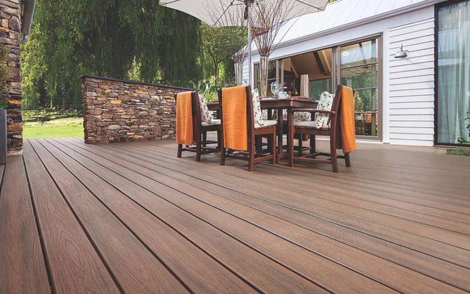 trex transcend decking spiced rum elevations outdoor furniture orange throws